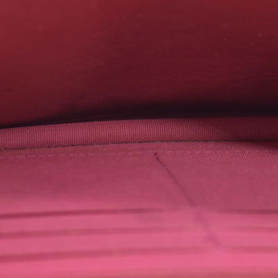$3350 Chanel Patent Calfskin Quilted Boy Wallet On Chain WOC Fuchsia