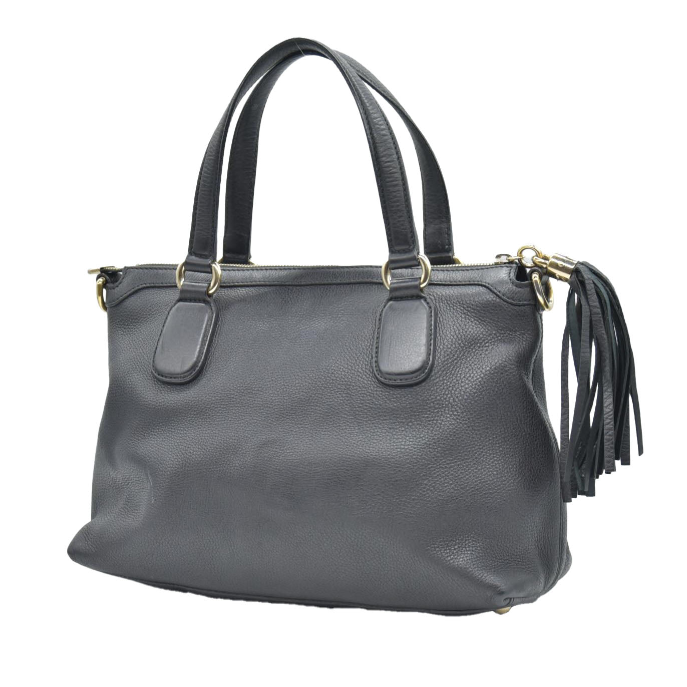 $2150 CONSIGNMENT GUCCI Cellarius Calfskin Small Soho Top Handle Satchel Black
