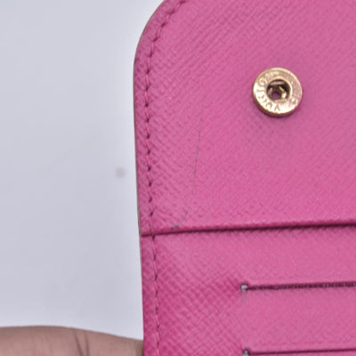 $829 LOUIS VUITTON Monogram Multicolore Insolite Wallet Black / Grenade Pink CONSIGNMENT 10021558