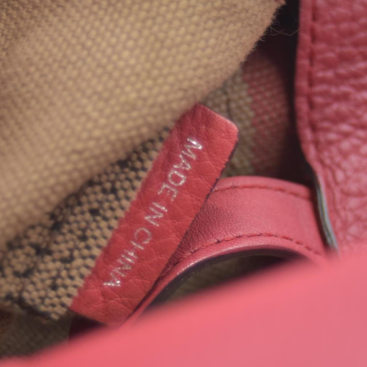 $1150 CONSIGNMENT BURBERRY Canvas Mega Check Medium Ashby Tassel Hobo Cinnamon Red
