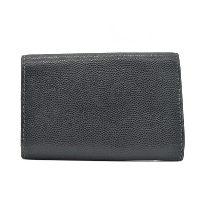 $420 Cartier Santos 6 Ring Key Case Black Leather