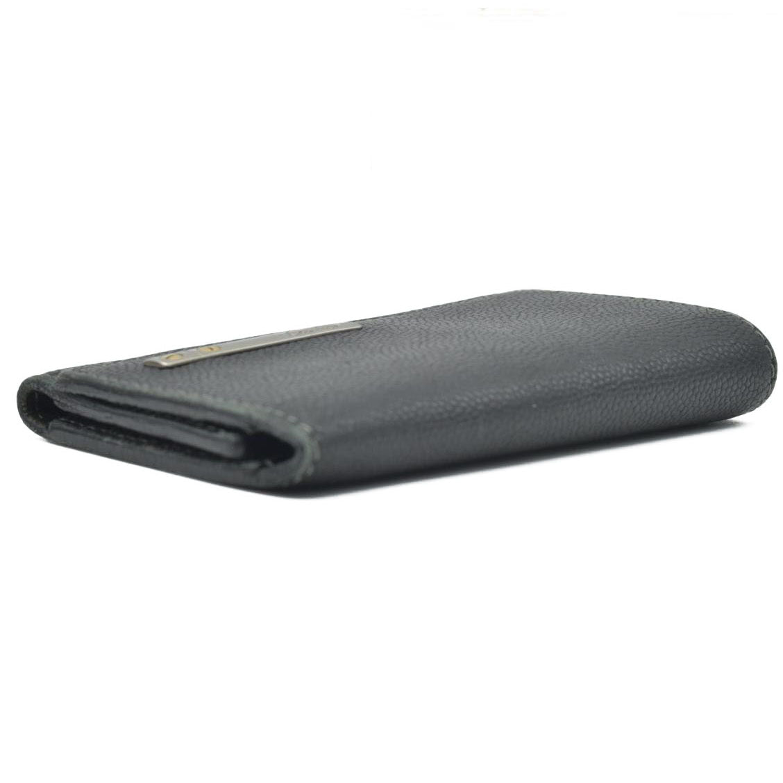 $420 Cartier Santos 6 Ring Key Case Black Leather