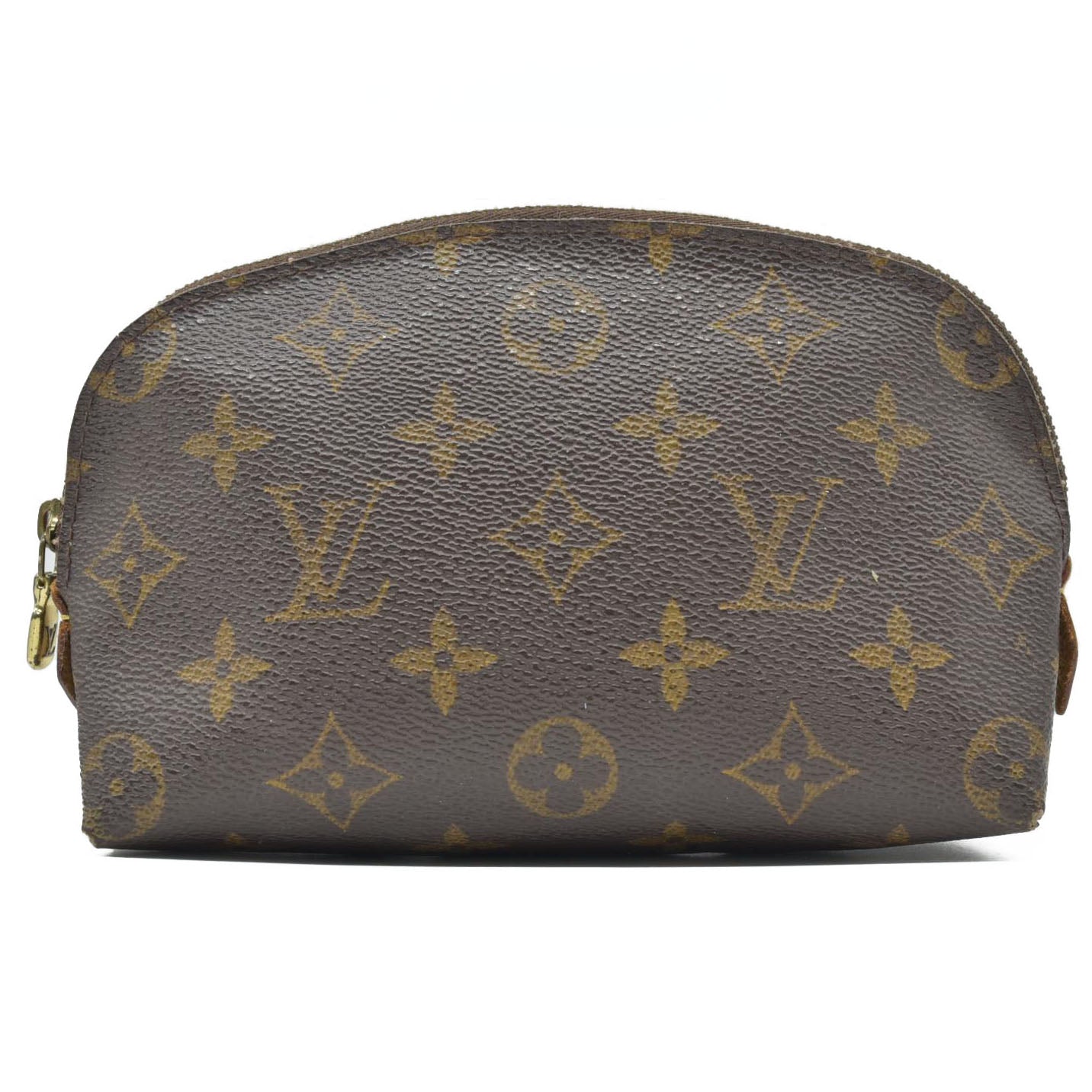 $600 2003 Louis Vuitton Monogram Pochette Cosmetics Pouch Brown CA0093