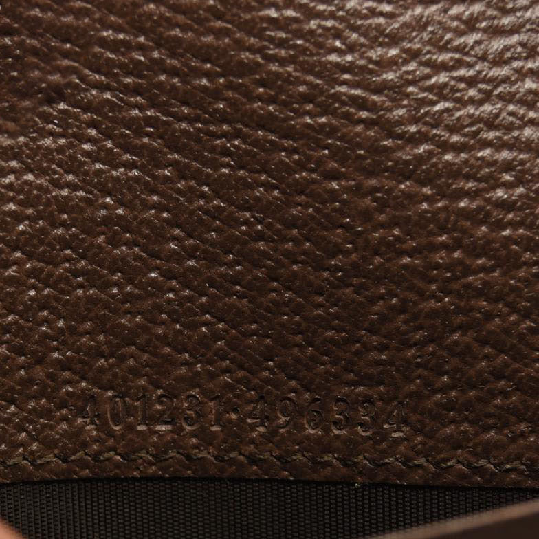 GUCCI Monogram Jumbo GG Textured Dollar Calfskin Mini Dionysus Chain Wallet Camel Ebony New Acero