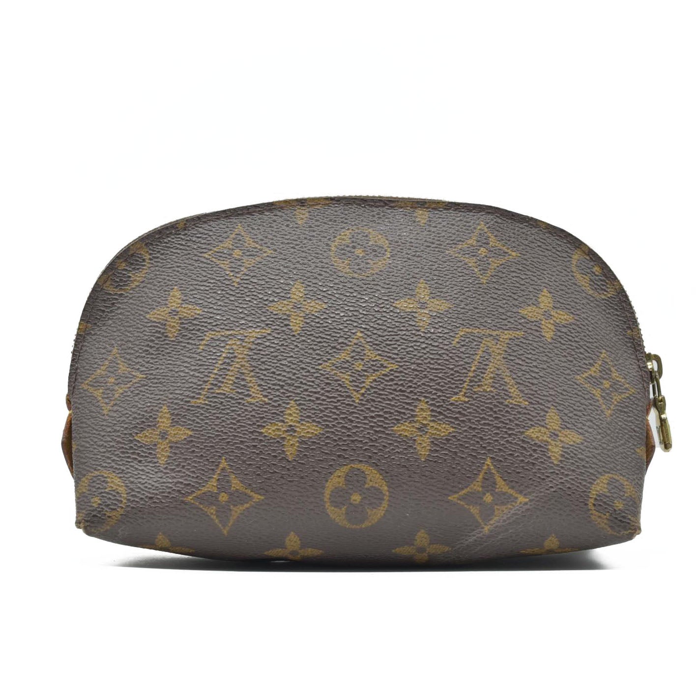 $600 2003 Louis Vuitton Monogram Pochette Cosmetics Pouch Brown CA0093