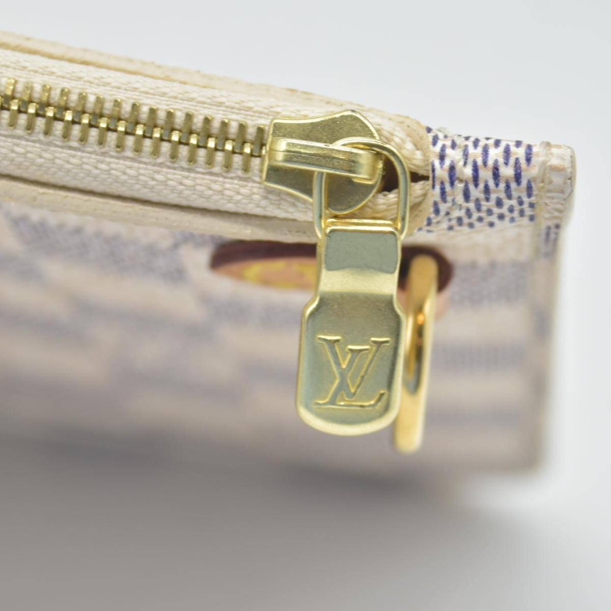 $600 Louis Vuitton Damier Azur Neverfull GM MM Tote Pochette FL2114