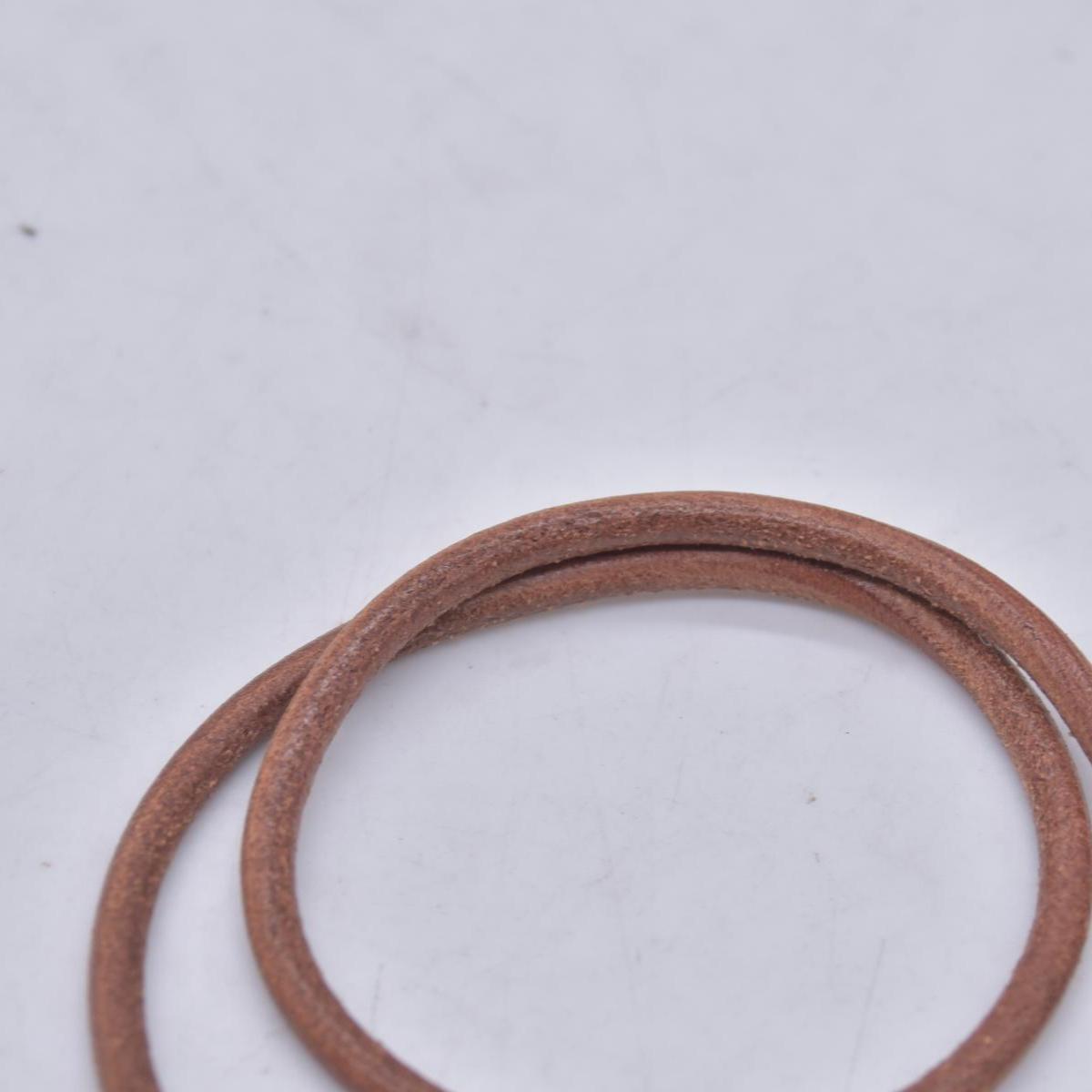 $420 HERMÈS Swift Leather Atame Double Tour Bracelet Natural Tan CONSIGNMENT 10021600