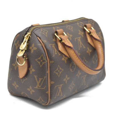 $2260 LOUIS VUITTON Monogram Speedy Bandouliere 20 Fuchsia RFID