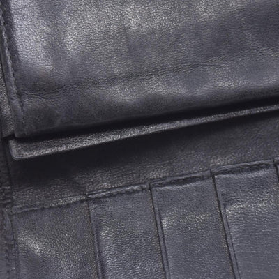 $950 CHANEL Black Quilted Leather Bifold Flap Wallet CONSIGNMENT 10021581