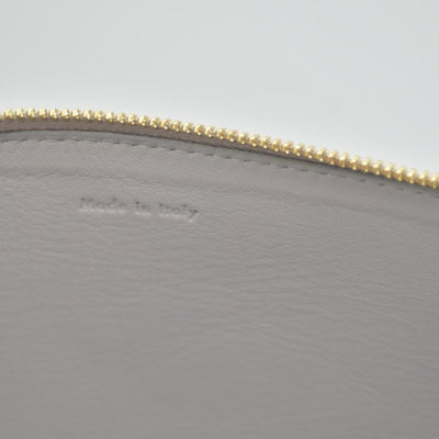 $520 Celine Fluo Grey Beige Leather Bi-Color Clutch Pouch Bag CONSIGNMENT