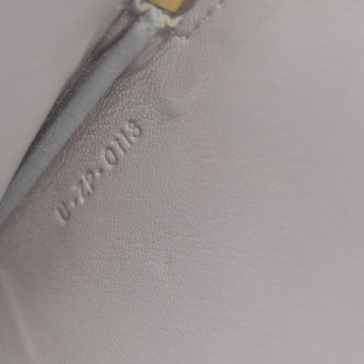$520 Celine Fluo Grey Beige Leather Bi-Color Clutch Pouch Bag CONSIGNMENT