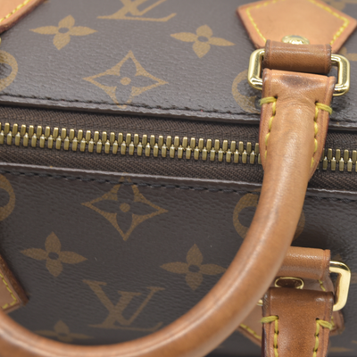 $2260 LOUIS VUITTON Monogram Speedy Bandouliere 20 Fuchsia RFID