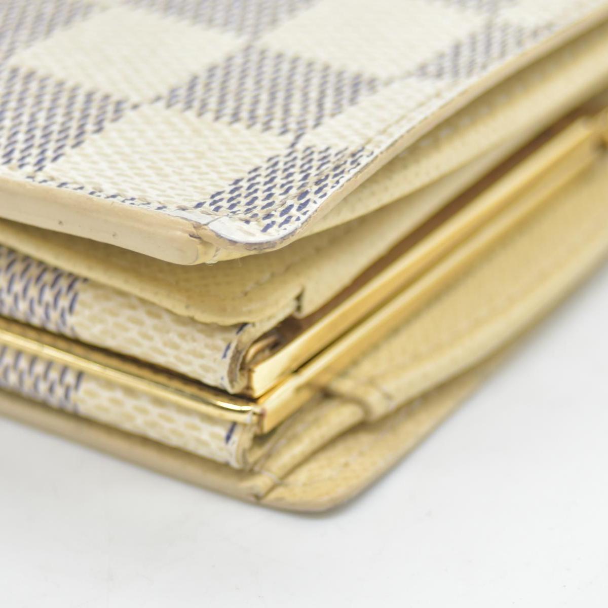 $750 Louis Vuitton Damier Azur French Kisslock Wallet MI3088 CONSIGNMENT