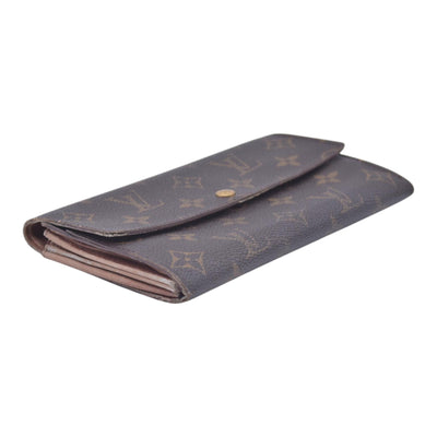 $720 LOUIS VUITTON Monogram Portefeuille International Wallet Brown CONSIGNMENT 10021580