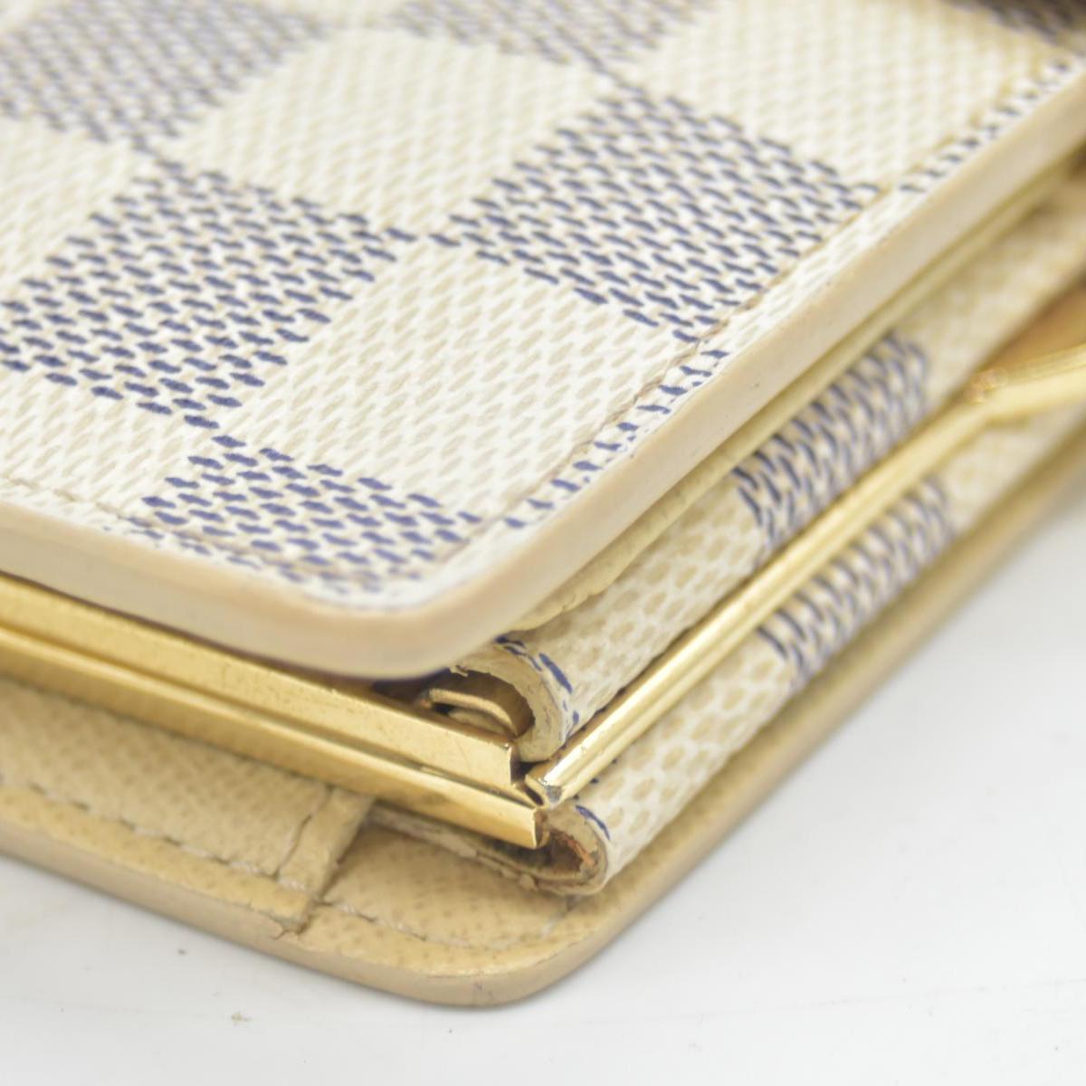 $750 Louis Vuitton Damier Azur French Kisslock Wallet MI3088 CONSIGNMENT
