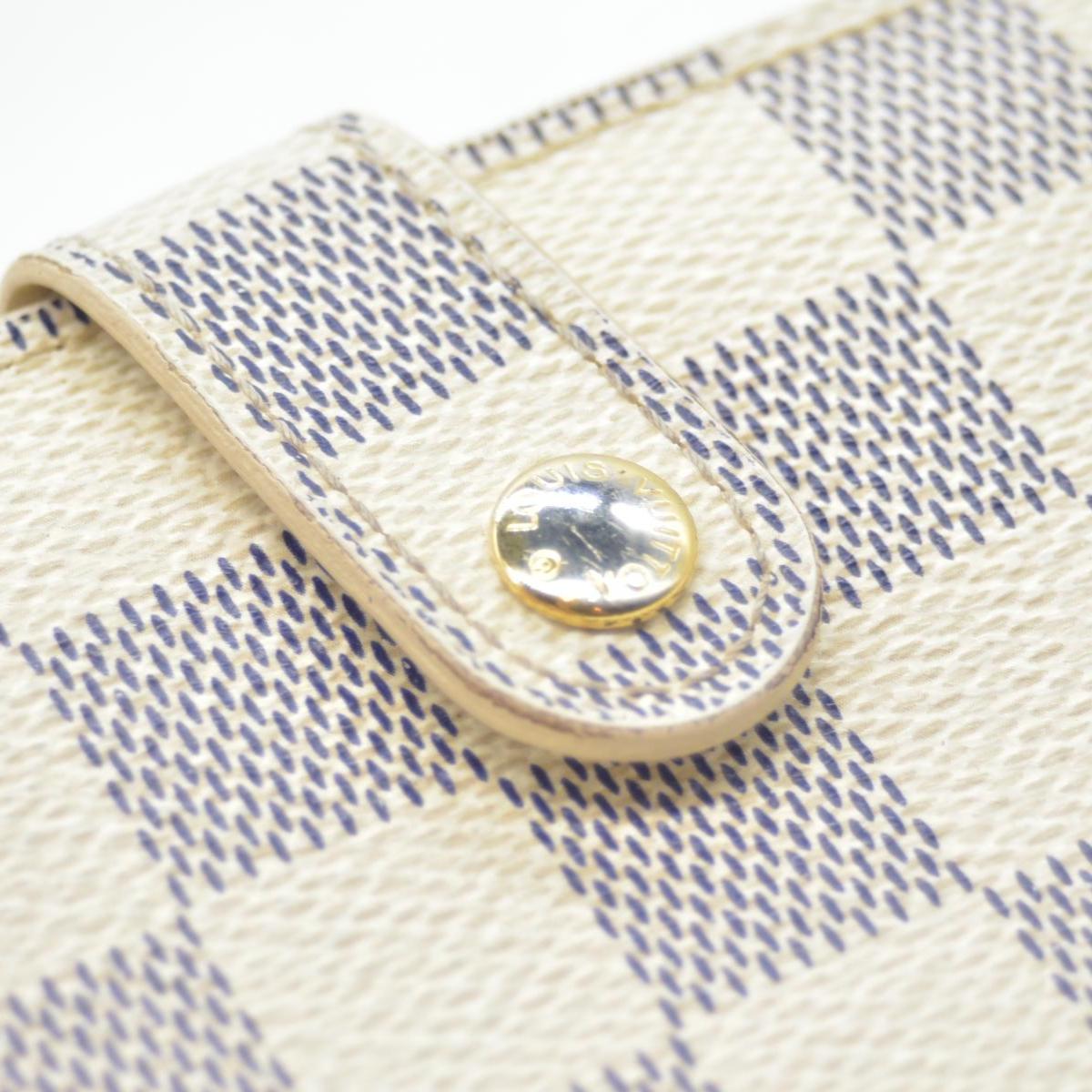 $750 Louis Vuitton Damier Azur French Kisslock Wallet MI3088 CONSIGNMENT