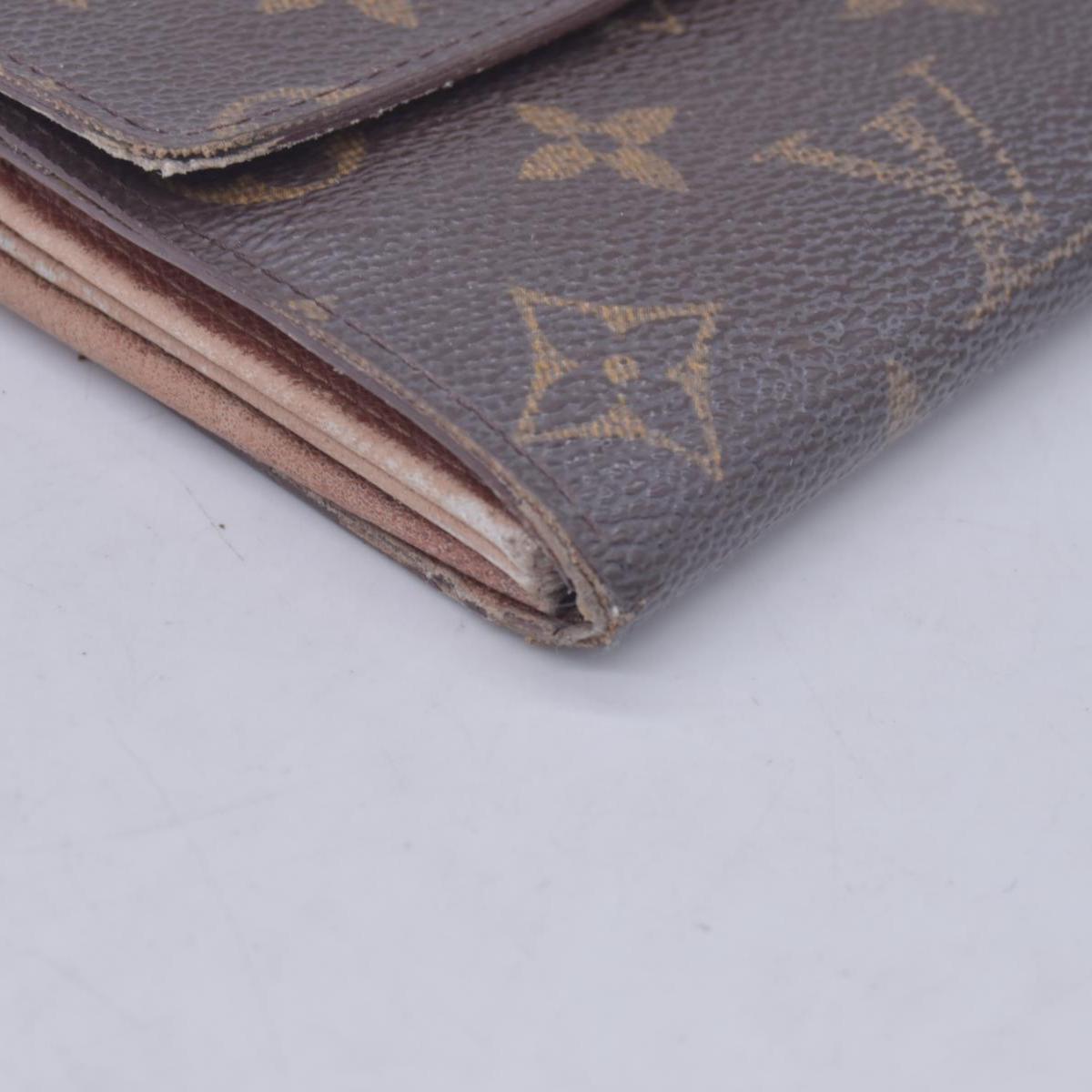 $720 LOUIS VUITTON Monogram Portefeuille International Wallet Brown CONSIGNMENT 10021580