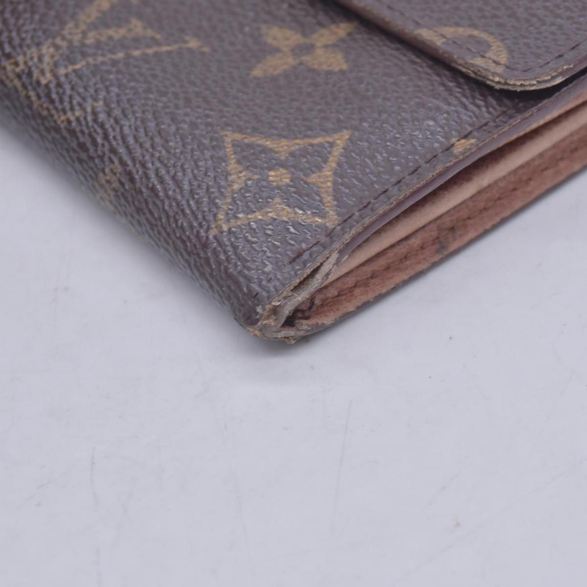 $720 LOUIS VUITTON Monogram Portefeuille International Wallet Brown CONSIGNMENT 10021580