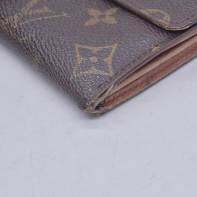 $720 LOUIS VUITTON Monogram Portefeuille International Wallet Brown CONSIGNMENT 10021580