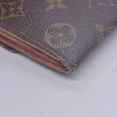 $720 LOUIS VUITTON Monogram Portefeuille International Wallet Brown CONSIGNMENT 10021580