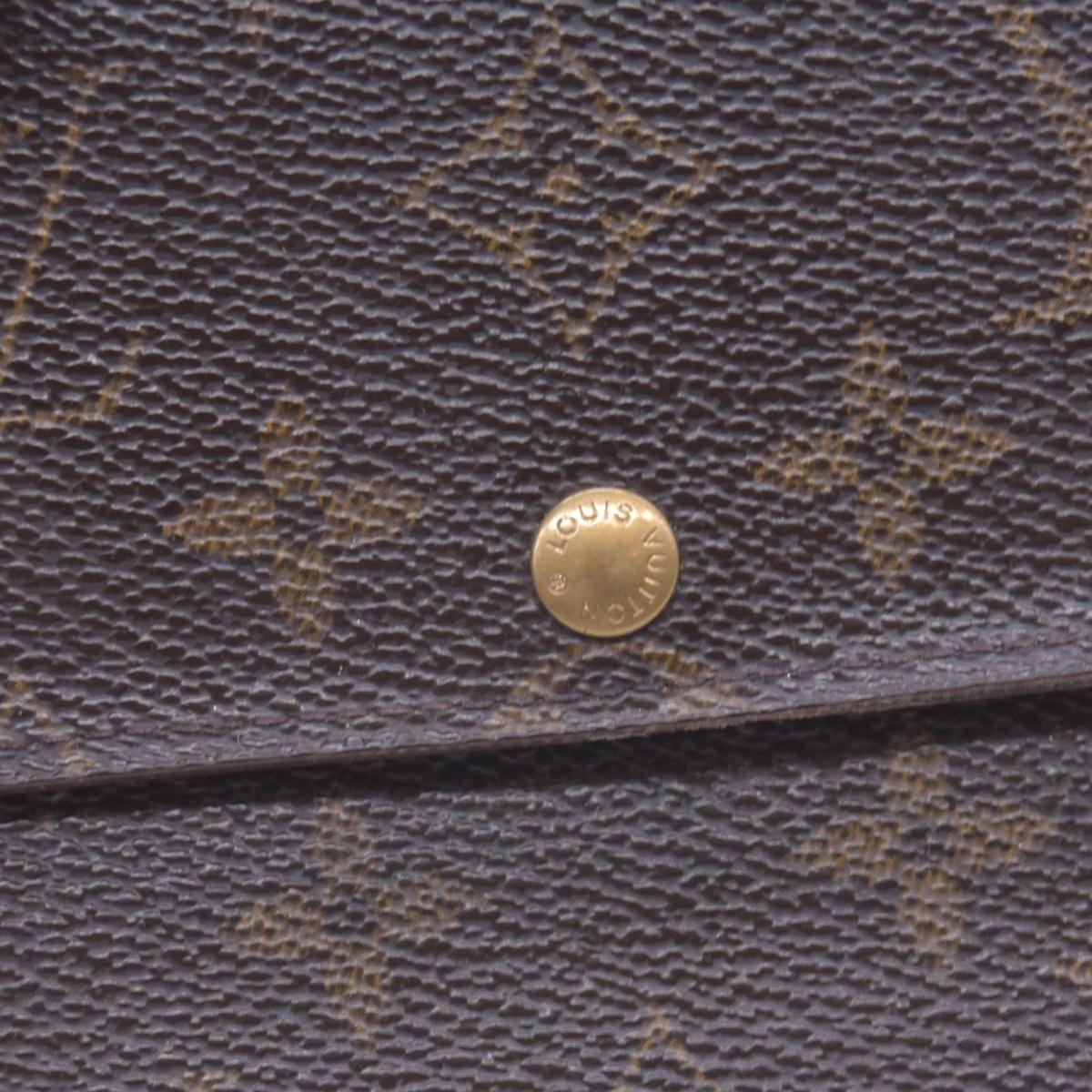 $720 LOUIS VUITTON Monogram Portefeuille International Wallet Brown CONSIGNMENT 10021580
