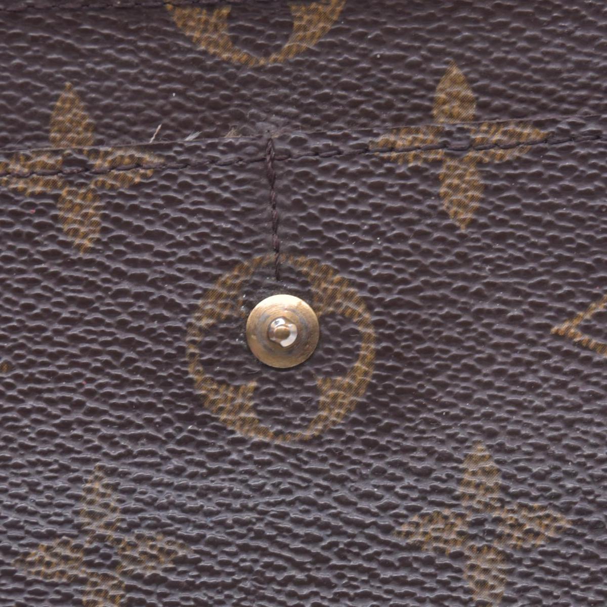 $720 LOUIS VUITTON Monogram Portefeuille International Wallet Brown CONSIGNMENT 10021580