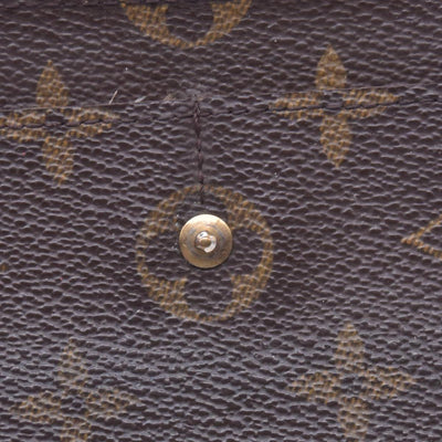 $720 LOUIS VUITTON Monogram Portefeuille International Wallet Brown CONSIGNMENT 10021580