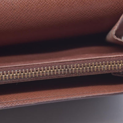 $720 LOUIS VUITTON Monogram Portefeuille International Wallet Brown CONSIGNMENT 10021580
