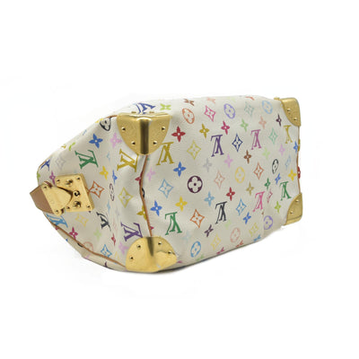 $3150 Louis Vuitton Monogram Multicolor Speedy 30 White Murakami