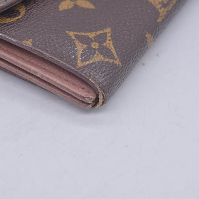 $720 LOUIS VUITTON Monogram Sarah Wallet Brown CONSIGNMENT 10021582
