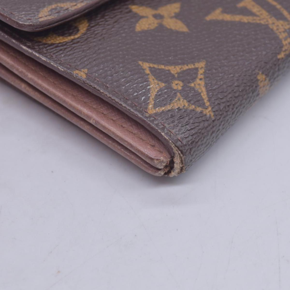 $720 LOUIS VUITTON Monogram Sarah Wallet Brown CONSIGNMENT 10021582