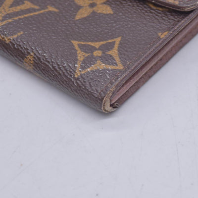 $720 LOUIS VUITTON Monogram Sarah Wallet Brown CONSIGNMENT 10021582