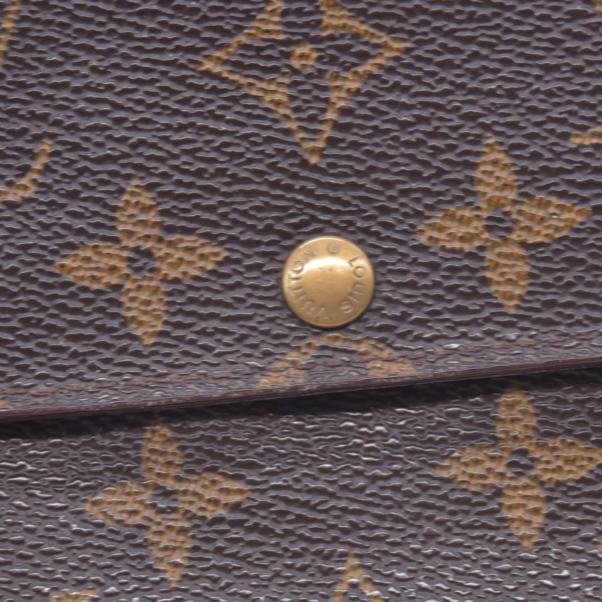 $720 LOUIS VUITTON Monogram Sarah Wallet Brown CONSIGNMENT 10021582
