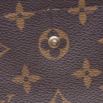 $720 LOUIS VUITTON Monogram Sarah Wallet Brown CONSIGNMENT 10021582