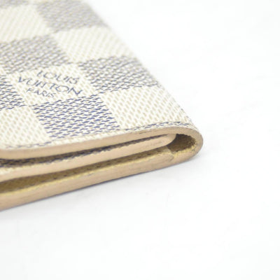 $345 Louis Vuitton Damier Azur Multicles 4 Ring Key Case White CT1153 CONSIGNMENT