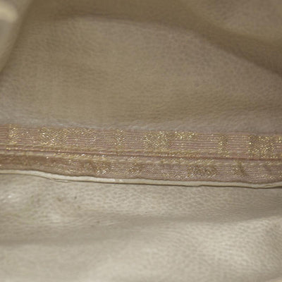 $1075 FENDI Chain Zucca Canvas Shoulder Bag Beige