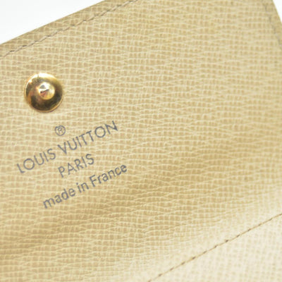 $345 Louis Vuitton Damier Azur Multicles 4 Ring Key Case White CT1153 CONSIGNMENT