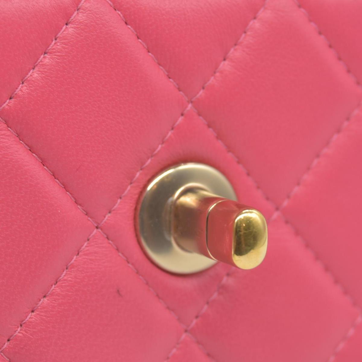 Chanel Lambskin Quilted Mini Trendy CC Wallet On Chain WOC Pink
