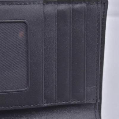 $380 MCM Embossed Crocodile Leather Logo Plaque Medium Flap Wallet Grey CONSIGNMENT 10021594