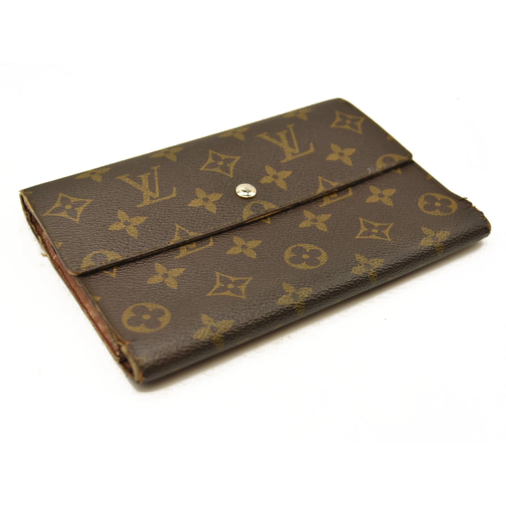 Louis Vuitton  Monogram Porte Tresor Etui Papiers Wallet 8910AN