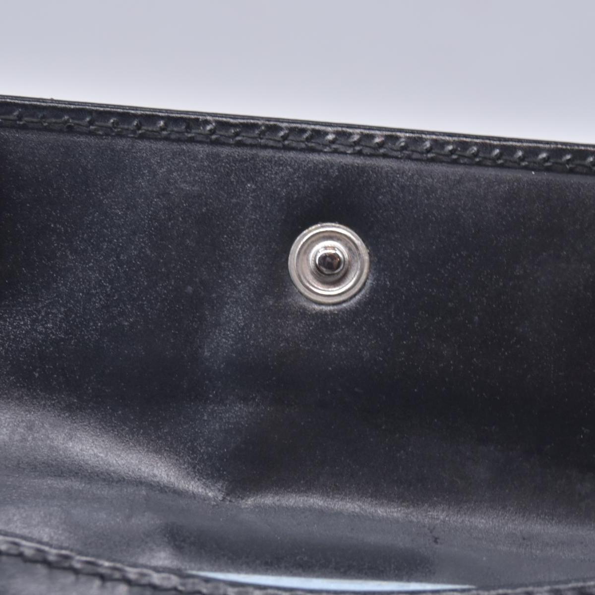 $520 PRADA Spazzolato Embossed Logo Flap Compact Wallet Navy Blue CONSIGNMENT 10021596