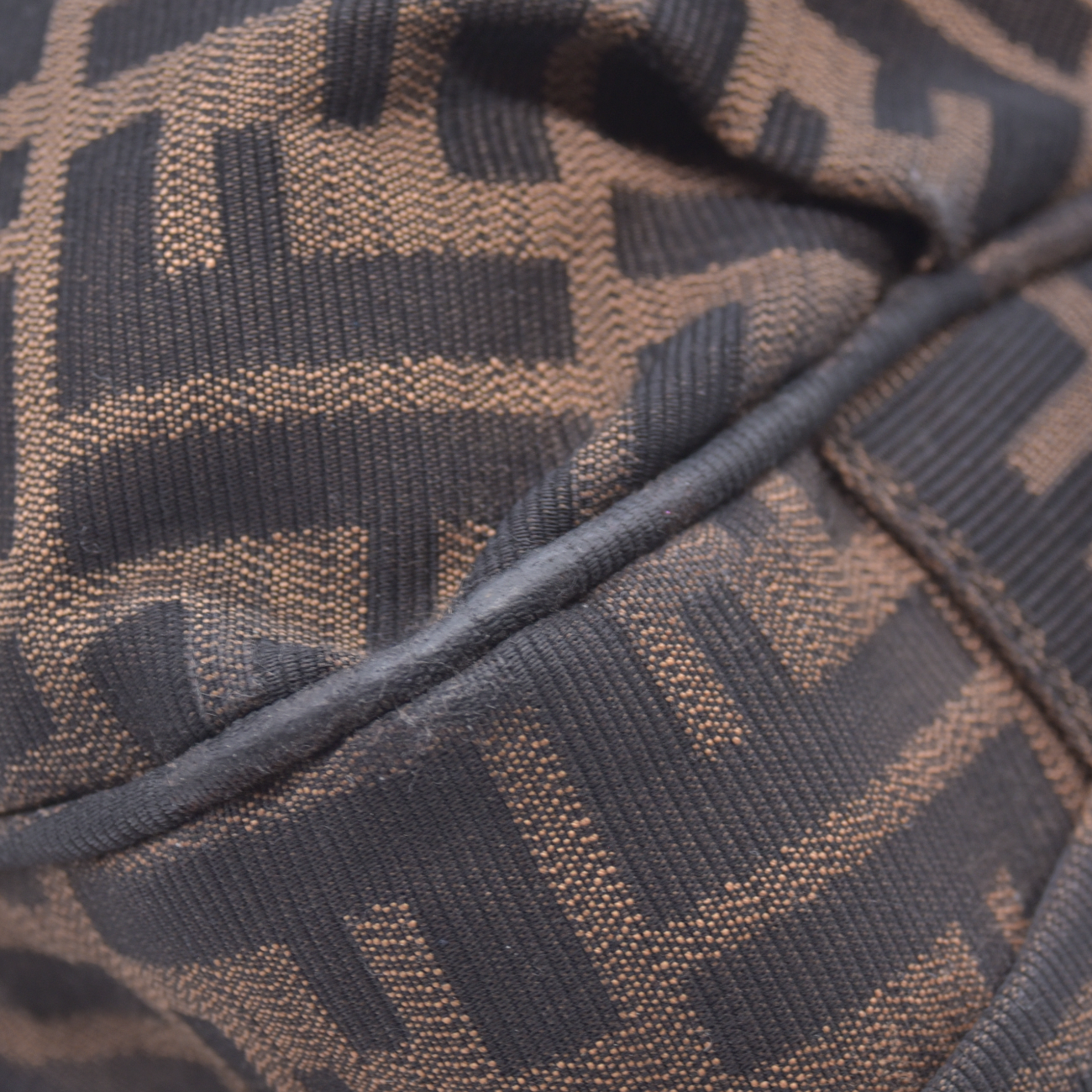 $1435 Fendi Zucca Patent Mia Tote Tobacco CONSIGNMENT