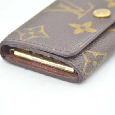 $345 Louis Vuitton Monogram Multicles 4 Ring Key Case Brown TH0026 CONSIGNMENT