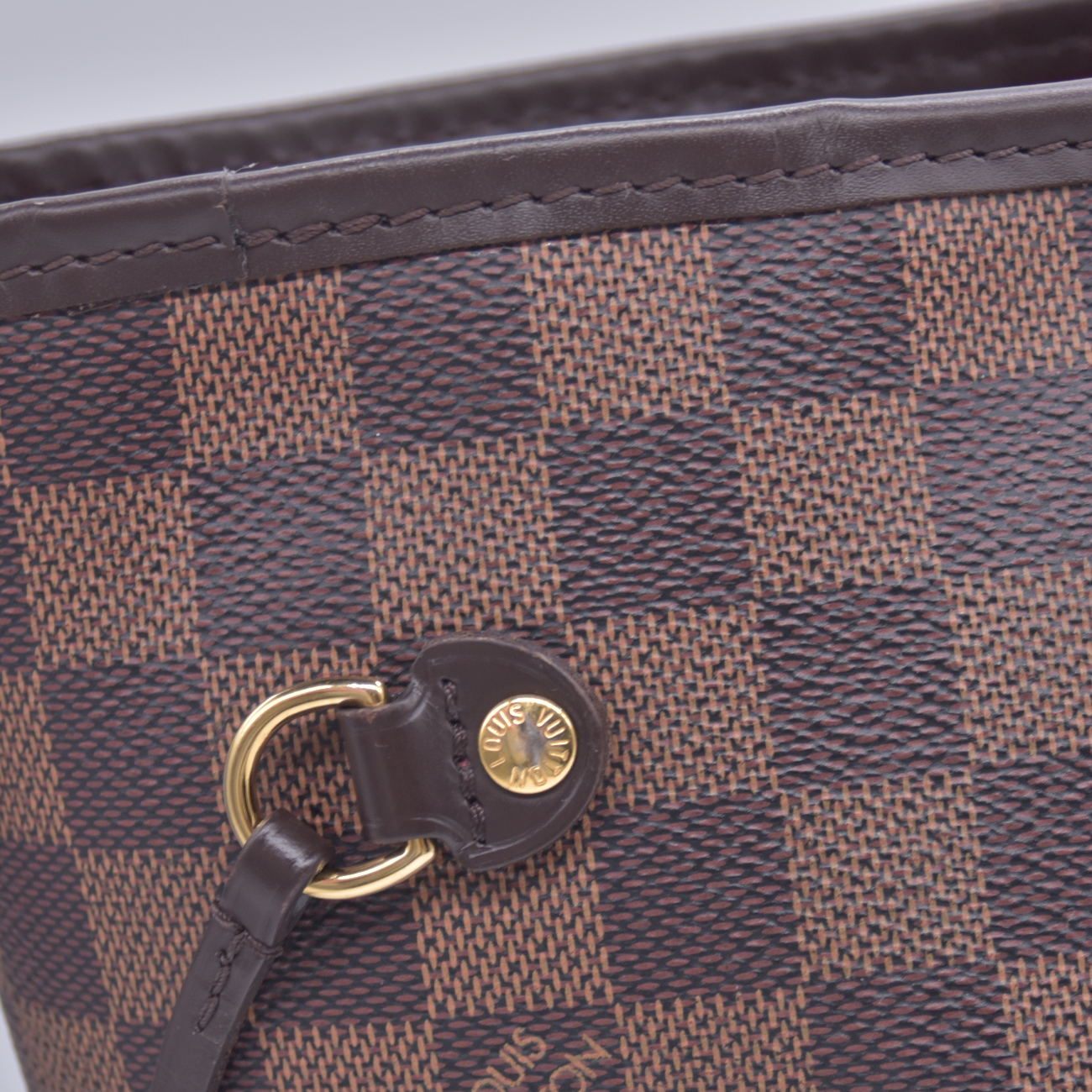 $2240 2020 Louis Vuitton Damier Ebene Neverfull MM with Pouch TX5220