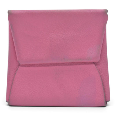 $320 HERMES Pink Leather Envelope Card Holder Pouch CONSIGNMENT 10021598