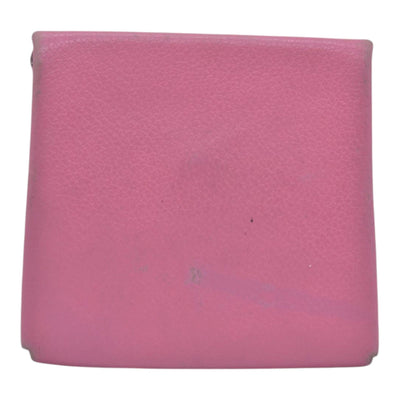 $320 HERMES Pink Leather Envelope Card Holder Pouch CONSIGNMENT 10021598