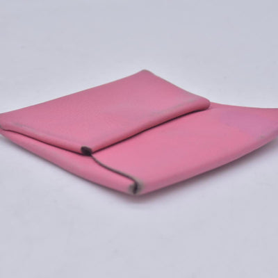 $320 HERMES Pink Leather Envelope Card Holder Pouch CONSIGNMENT 10021598