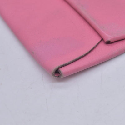 $320 HERMES Pink Leather Envelope Card Holder Pouch CONSIGNMENT 10021598