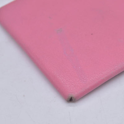 $320 HERMES Pink Leather Envelope Card Holder Pouch CONSIGNMENT 10021598