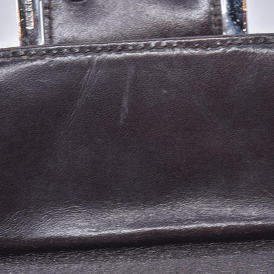 $580 DAMAGED FENDI Canvas FF Zucca Buckle Continental Flap Wallet Brown CONSIGNMENT 10021588